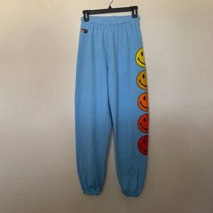Aviator Nation Sweatpants Size Multicolor Smiley Faces